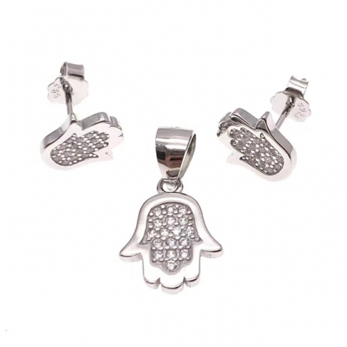 Stud Earring and Pendant Set -L42