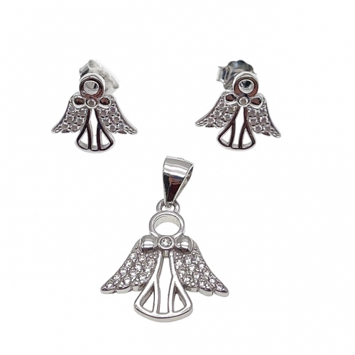 Little Angel Stud Earring and Pendant Set -L37