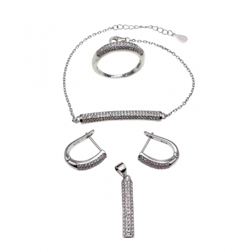 English Lock Earring and Pendant/Necklace Bracelet Set  -L48
