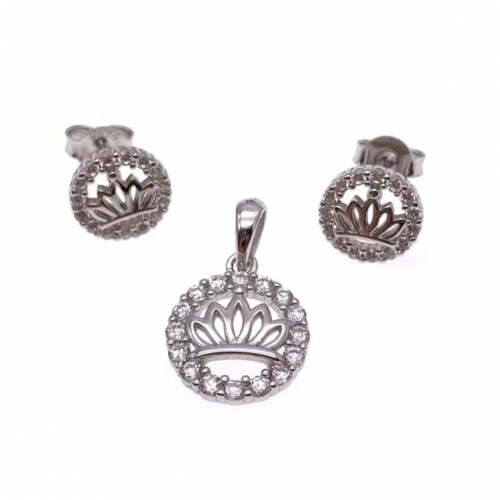 Stud Earring and Pendant Set -L37