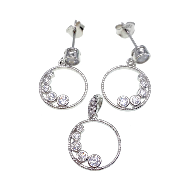 Stud Earring and Pendant Set -L37