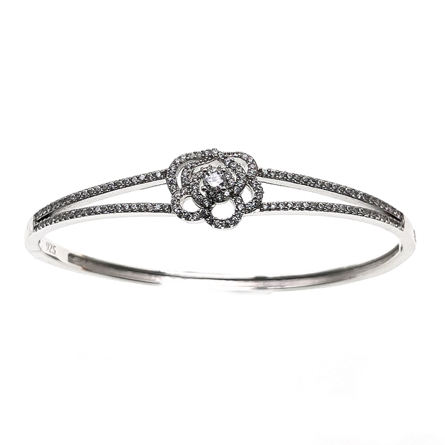 Flower Design Bangle XB0255-R12-12G27 - L27