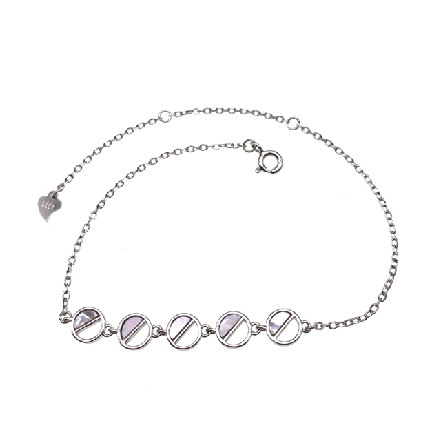 Chain Bracelet with MOP  - L58