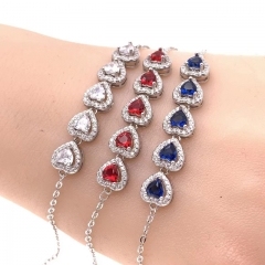Heart design Chain Bracelet with main tone  - L48