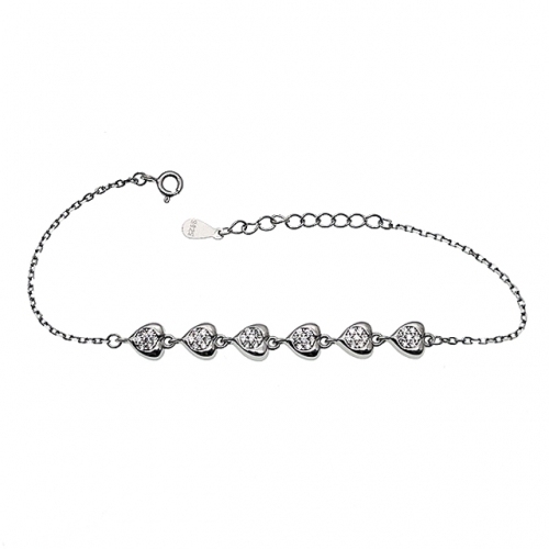 Heart Design Chain Bracelet  - L37