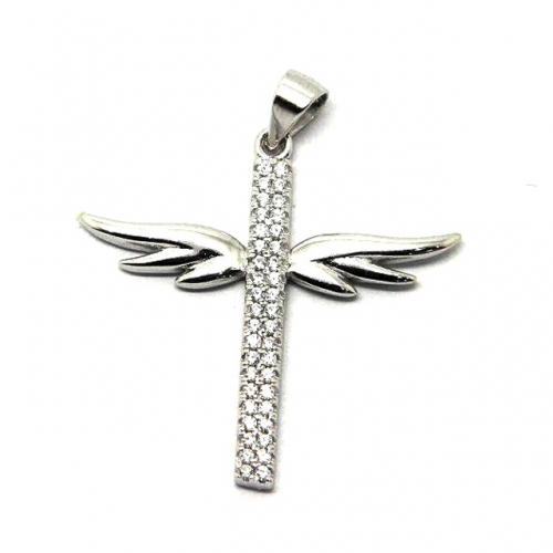 Cross pendant with Wing design - L27