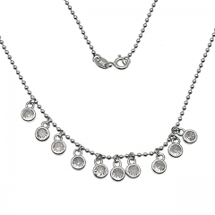 Necklace with color stone charms - L27