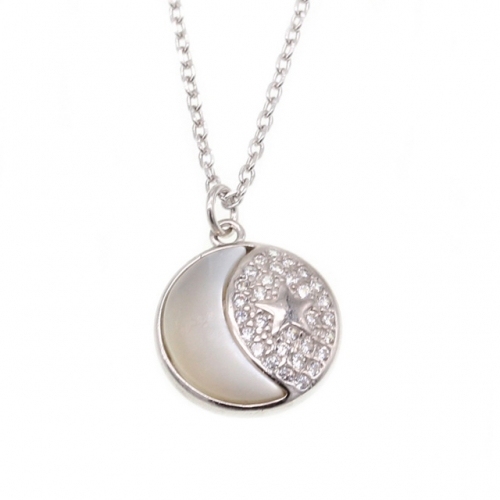 Moon&Star MOP necklace - L52