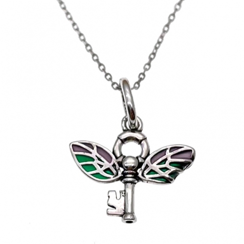 Enamel KEY&WING Necklace  - L48