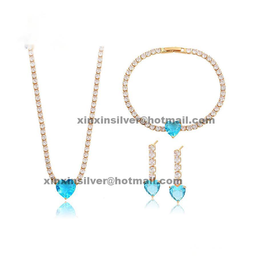 Tennis Butterfly Bracelet&Earring&Necklace/Pendent set