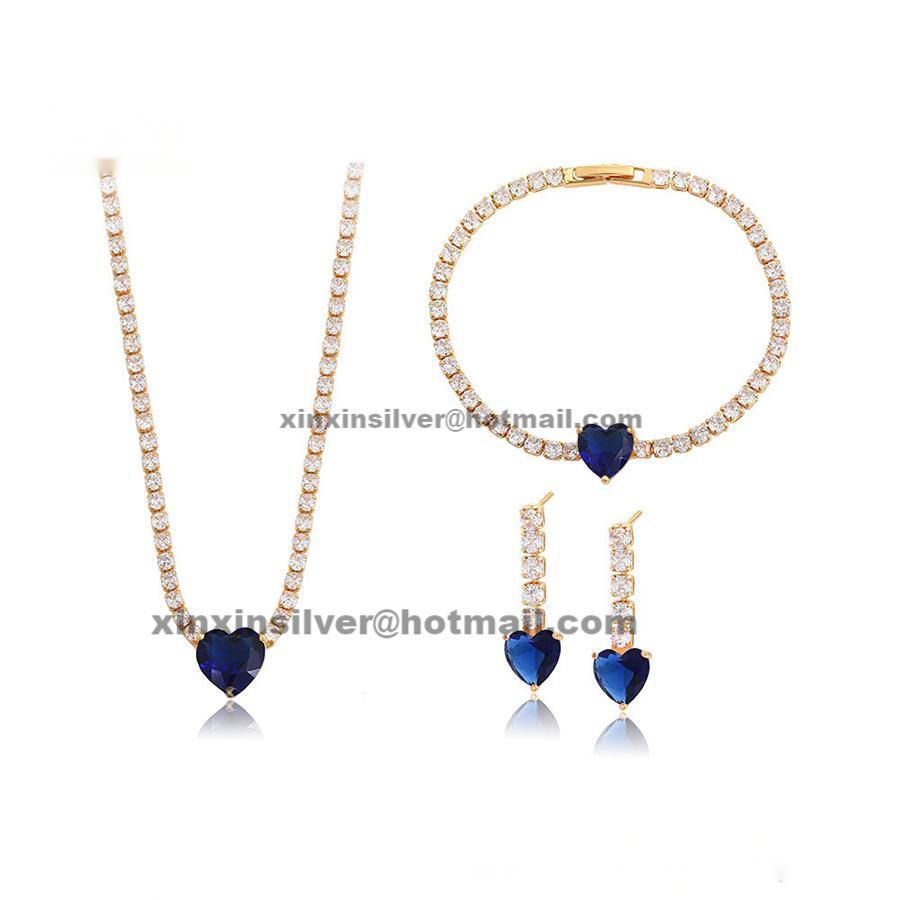 Tennis Butterfly Bracelet&Earring&Necklace/Pendent set