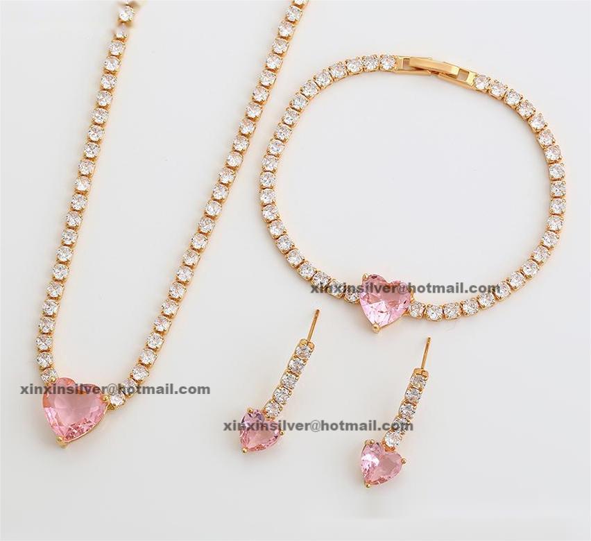 Tennis Butterfly Bracelet&Earring&Necklace/Pendent set