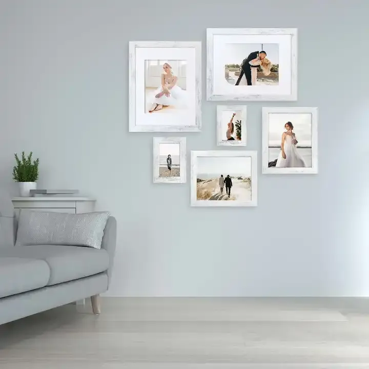 Wholesale Distressed White Picture Frame MDF Photo Frame