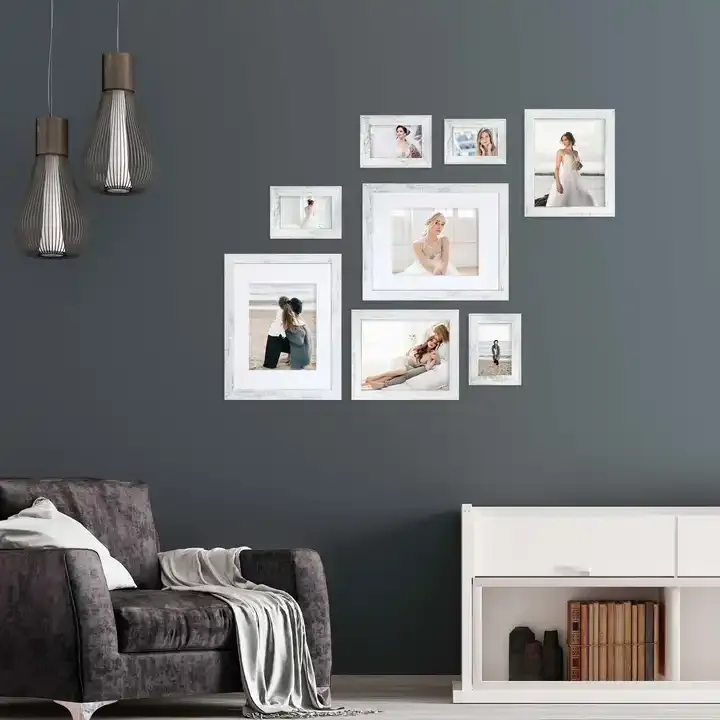 Wholesale Distressed White Picture Frame MDF Photo Frame