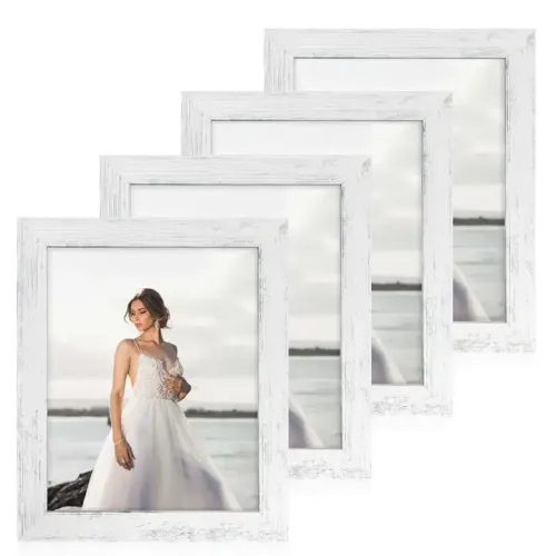 Wholesale Distressed White Picture Frame MDF Photo Frame