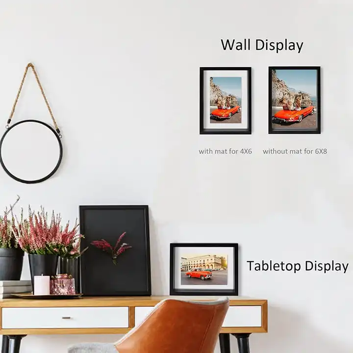 Wholesale Black Floating Picture Frame Double-Sided Glass Photo Frame
