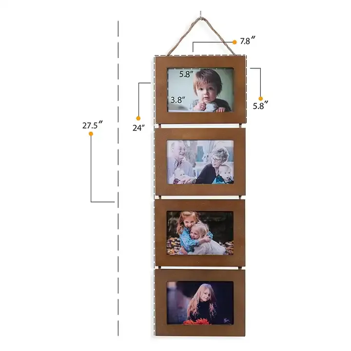 Customized MDF Picture Frame Set 4 Openings Photo Frame