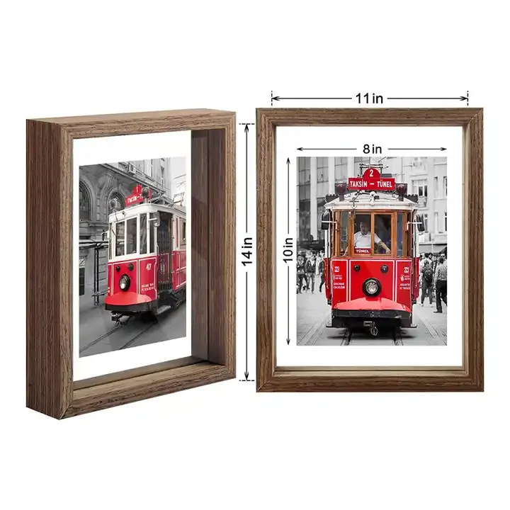 Customized Double Side Glass Floating Picture Frame 3D Photo Frame