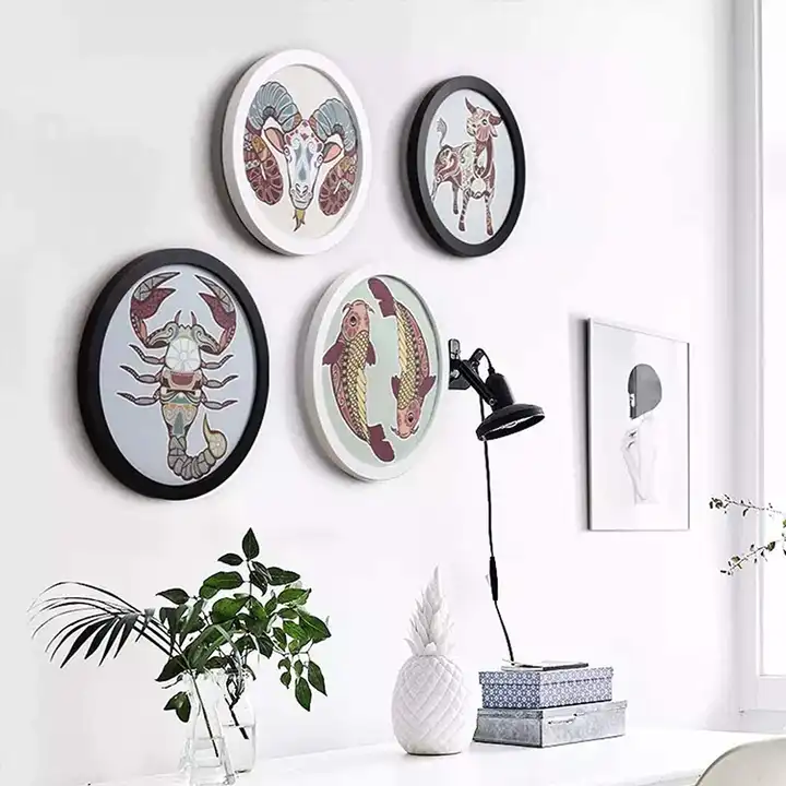 Custom Round Photo Frame MDF Wood Picture Frame