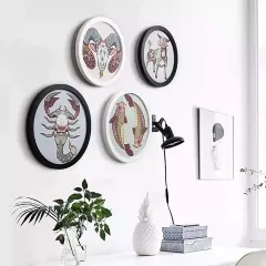 Custom Round Photo Frame MDF Wood Picture Frame