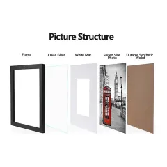 Wholesale MDF Picture Frame Black Wood Photo Frame