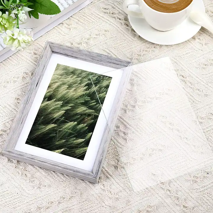 Customized MDF Picture Frame Set of 7, White Wash Wood Photo Frame