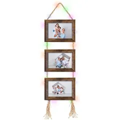 Custom 3 Collage Photo Frame Rope Picture Frame