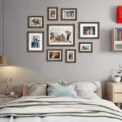 Customized Collage Photo Frames Set of 11 Rustic Picture Frames