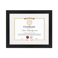 Custom MDF Picture Frame Black Diploma Frame Certificate Frame