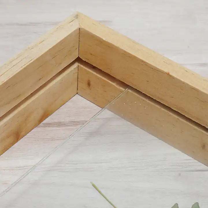 Wholesale Natural Wooden Photo Frame with Double Pane Glass, Eco Wood Shadow Box Frame