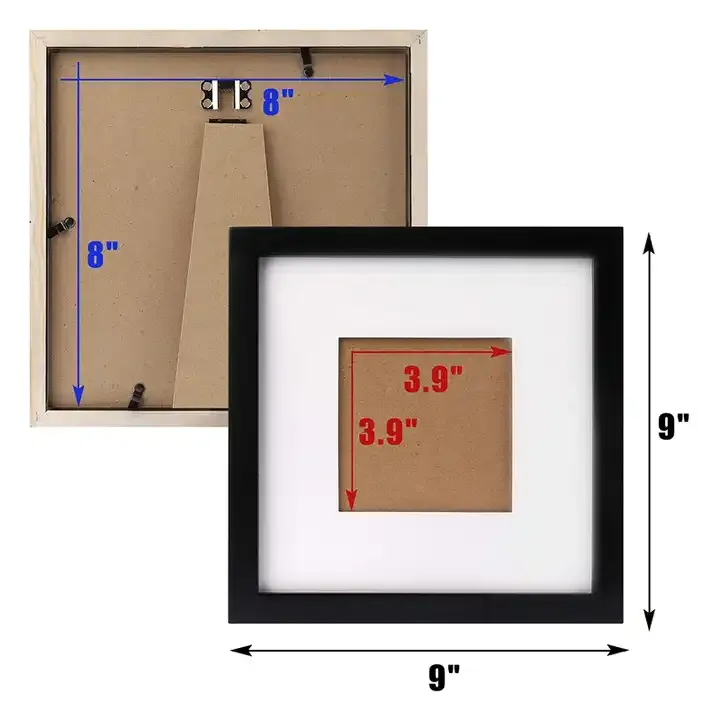 Wholesale Black Square Photo Frame MDF Wooden Picture Frame