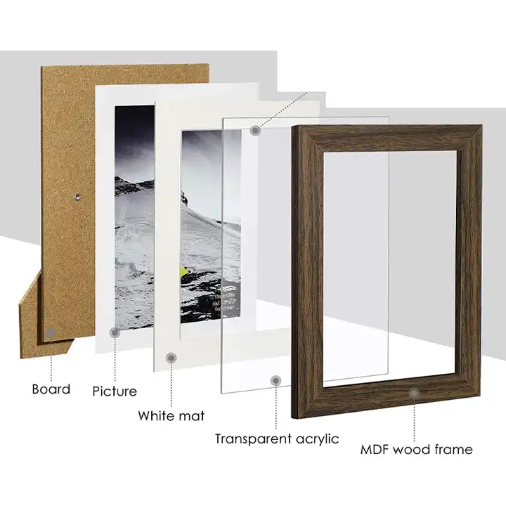 Customized Collage Photo Frames Set of 11 Rustic Picture Frames