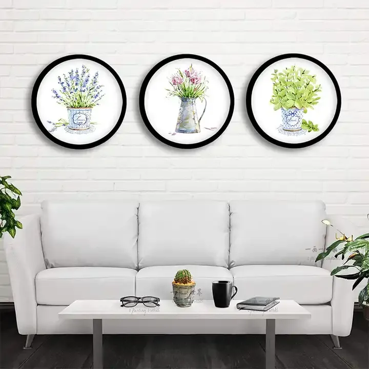 Custom Round Photo Frame MDF Wood Picture Frame