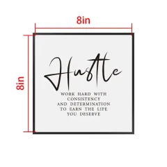 Customized 8x8 Picture Frame Black Wood Photo Frame