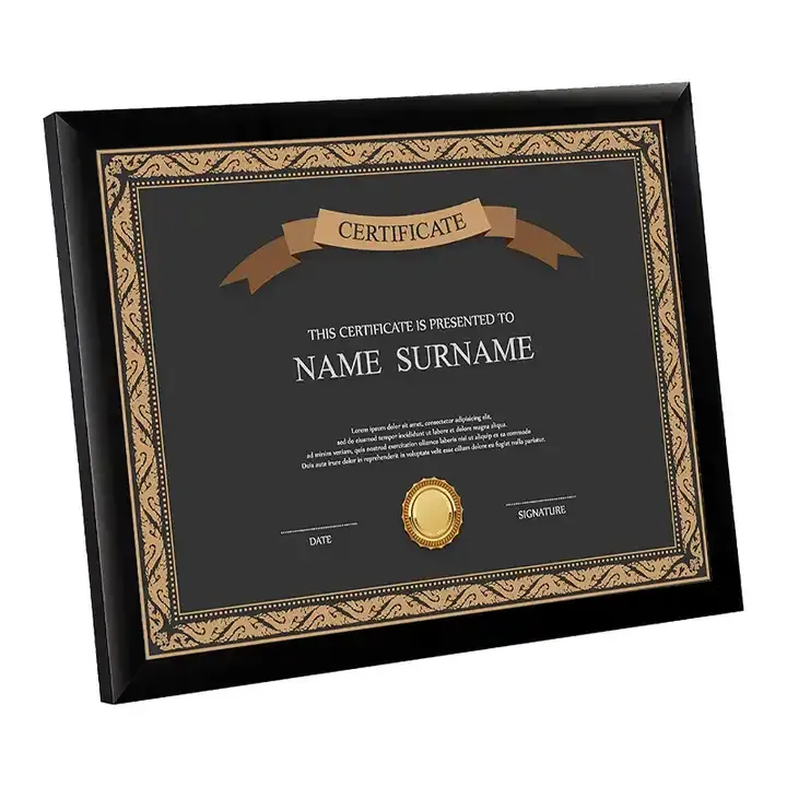 Customized Certificate Frame MDF Wood Photo Frame