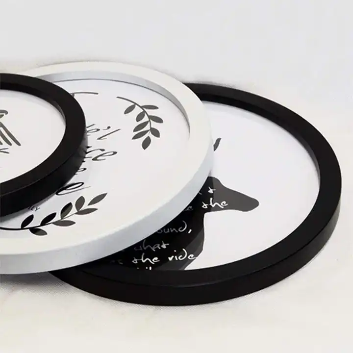 Custom Round Photo Frame MDF Wood Picture Frame
