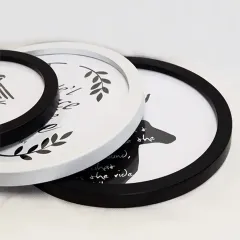 Custom Round Photo Frame MDF Wood Picture Frame