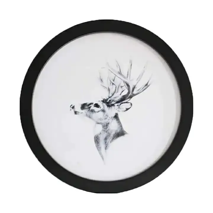 Custom Round Photo Frame MDF Wood Picture Frame