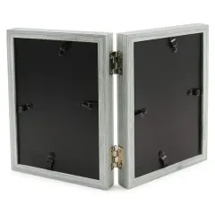 Customized Double Hinges Picture Frame, Rustic Photo Frame with 2 Openings