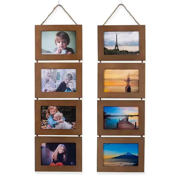 Customized MDF Picture Frame Set 4 Openings Photo Frame