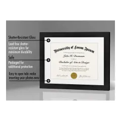 Custom MDF Picture Frame Black Diploma Frame Certificate Frame