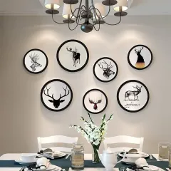 Custom Round Photo Frame MDF Wood Picture Frame
