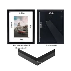 Wholesale MDF Picture Frame Black Wood Photo Frame