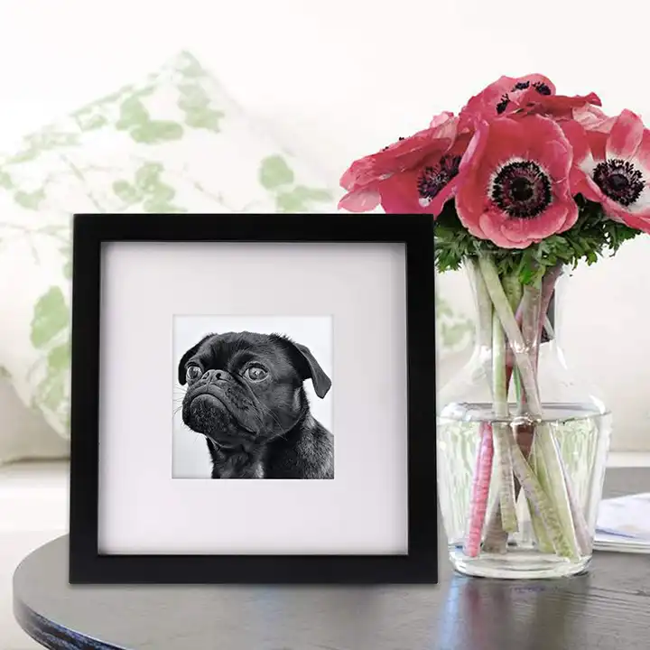 Wholesale Black Square Photo Frame MDF Wooden Picture Frame