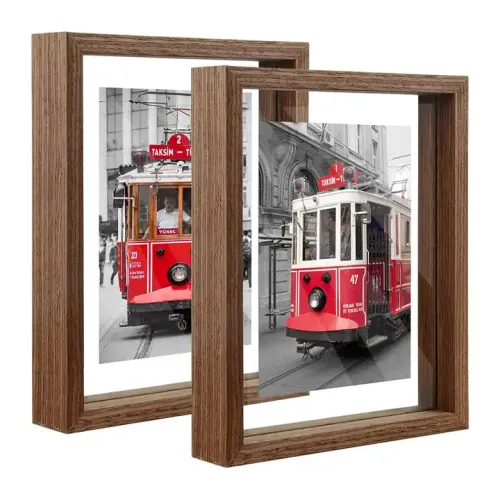 Customized Double Side Glass Floating Picture Frame 3D Photo Frame