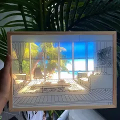 Custom Sympathy Gift Shadow Box LED Memorial Shadow Box Frame