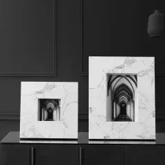 Customized Marble Texture Photo Frame MDF Wood Picture Frame