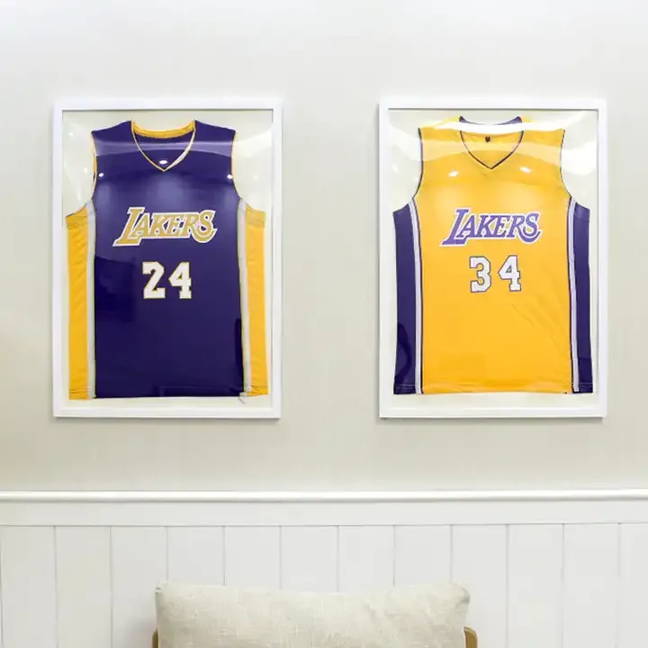 Wholesale MDF Jersey Shadow Box UV Protection Jersey Picture Frame