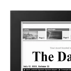 Wholesale 11x22 Frame - Assorted Media Cover Frame - Hanging Hardware Included - Fits 11x22 inch Newspapers