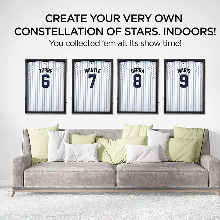 Custom Jersey Display Frame, Memorabilia Jersey Shadow Box with UV Protection